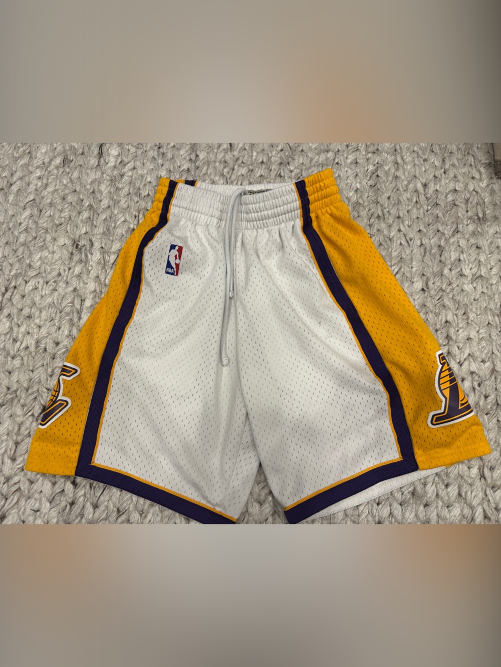 Men's Hardwood Classics Lakers Basketball Shorts